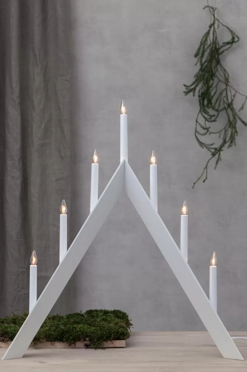 Julbelysning*Jotex Ljusstake Arrow Vit