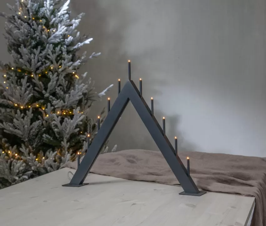 Julbelysning*Jotex Ljusstake Buzz Grey