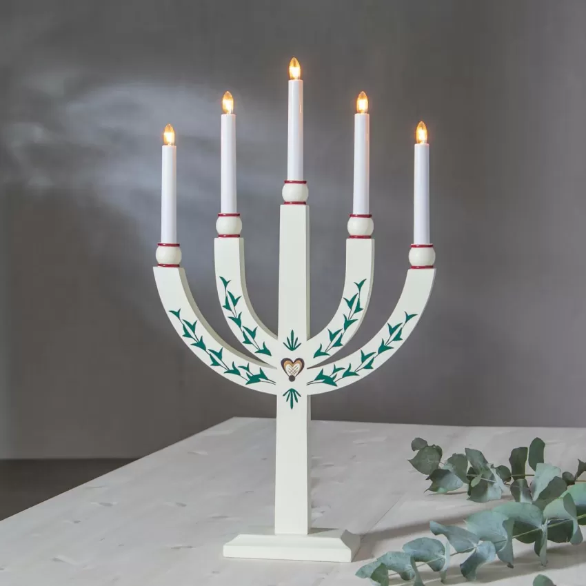 Julbelysning*Jotex Ljusstake Elias Tradition 61 Cm Vit