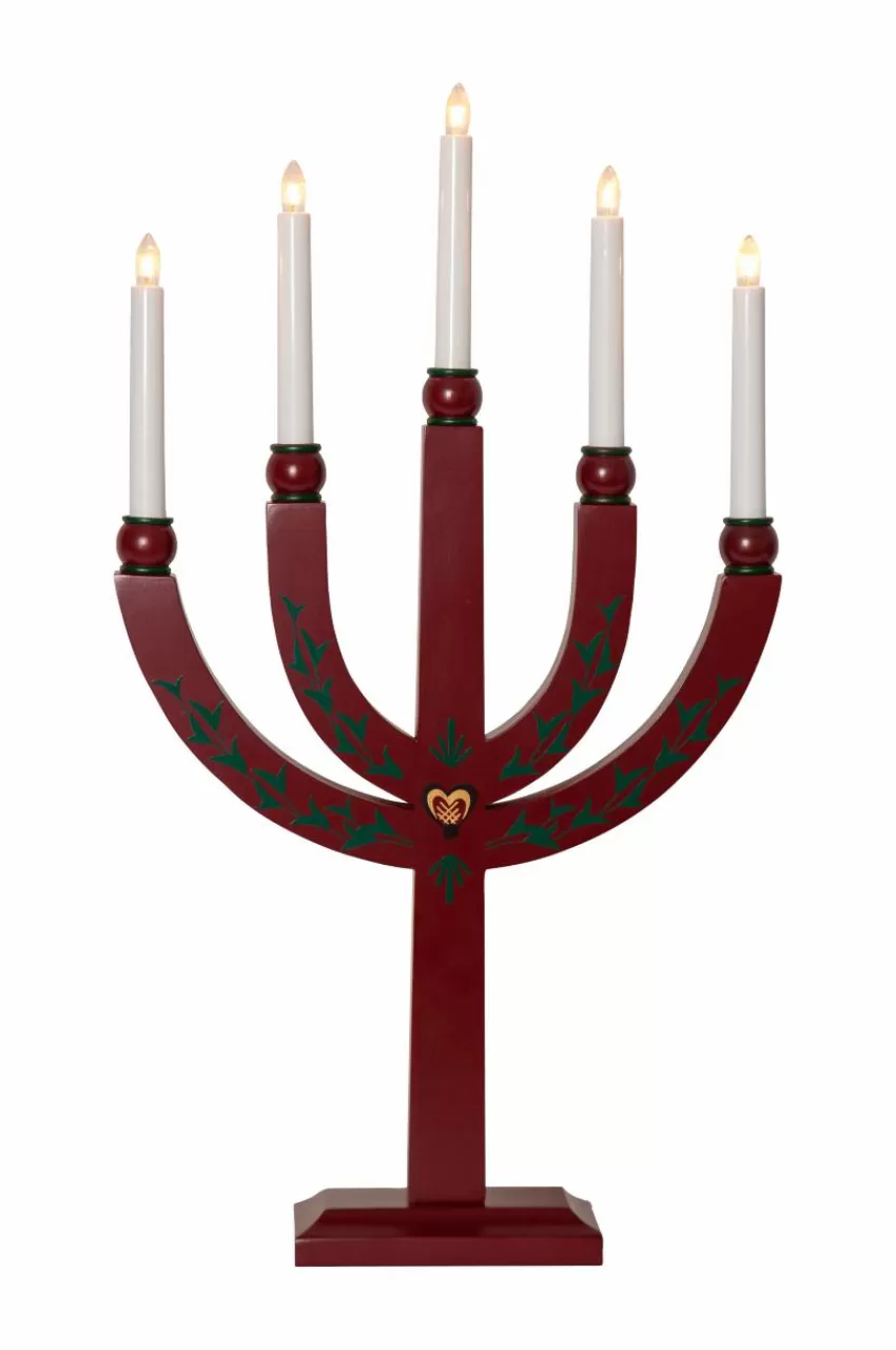 Julbelysning*Jotex Ljusstake Elias Tradition 61 Cm Röd