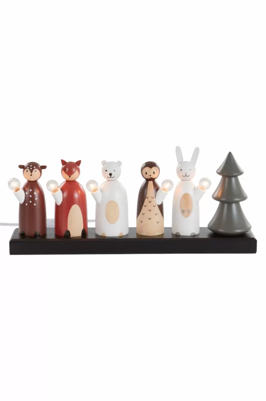 Julbelysning*Jotex Ljusstake Forest Friends 19cm Multi