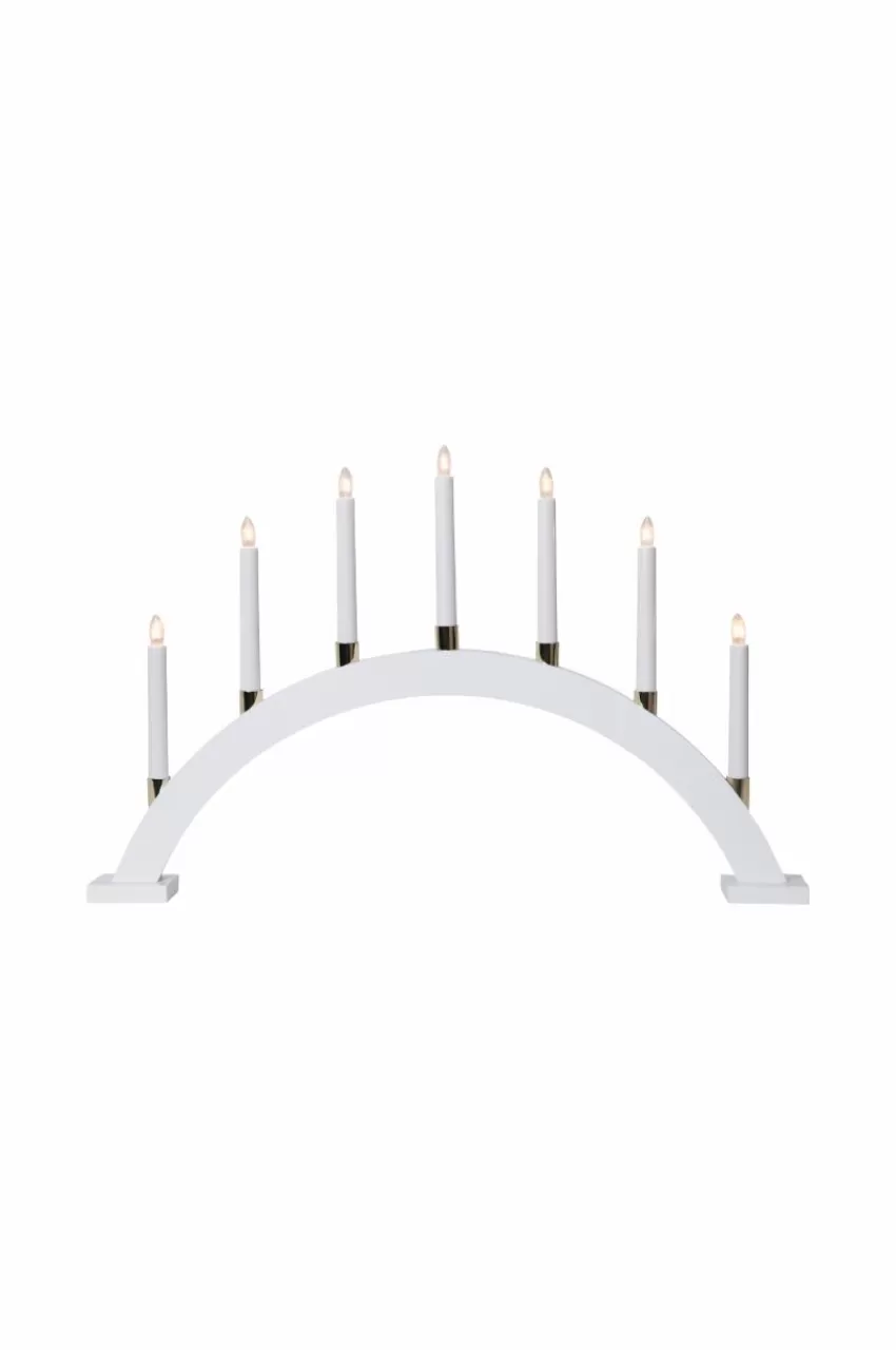 Julbelysning*Jotex Ljusstake Gillian Bow 40 Cm Vit