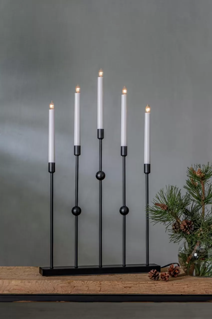 Julbelysning*Jotex Ljusstake Gustavo Höjd 64 Cm Black