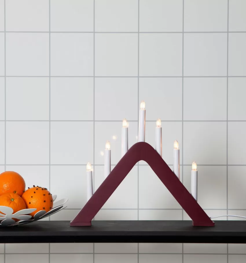 Julbelysning*Jotex Ljusstake Jarve Röd
