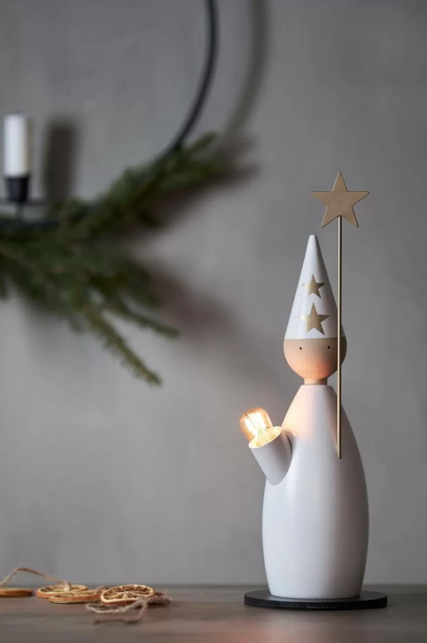 Julbelysning*Jotex Ljusstake Lucia Classic Höjd 33 Cm White