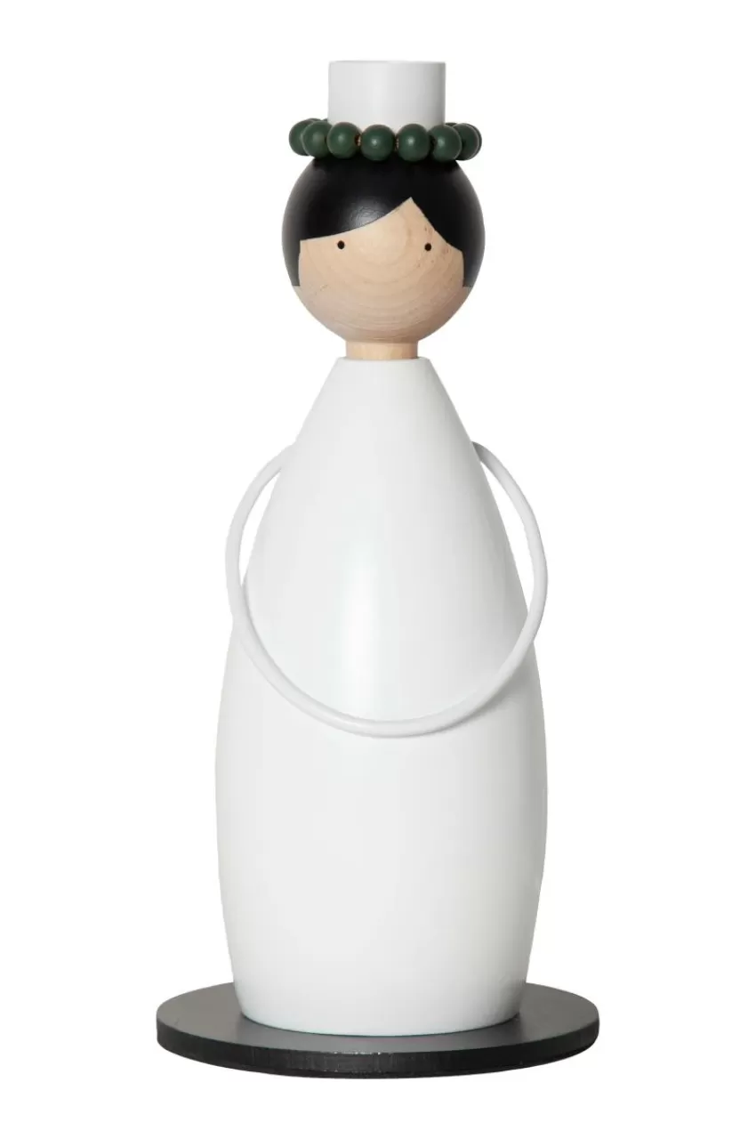 Julbelysning*Jotex Ljusstake Lucia Classic Höjd 26 Cm White