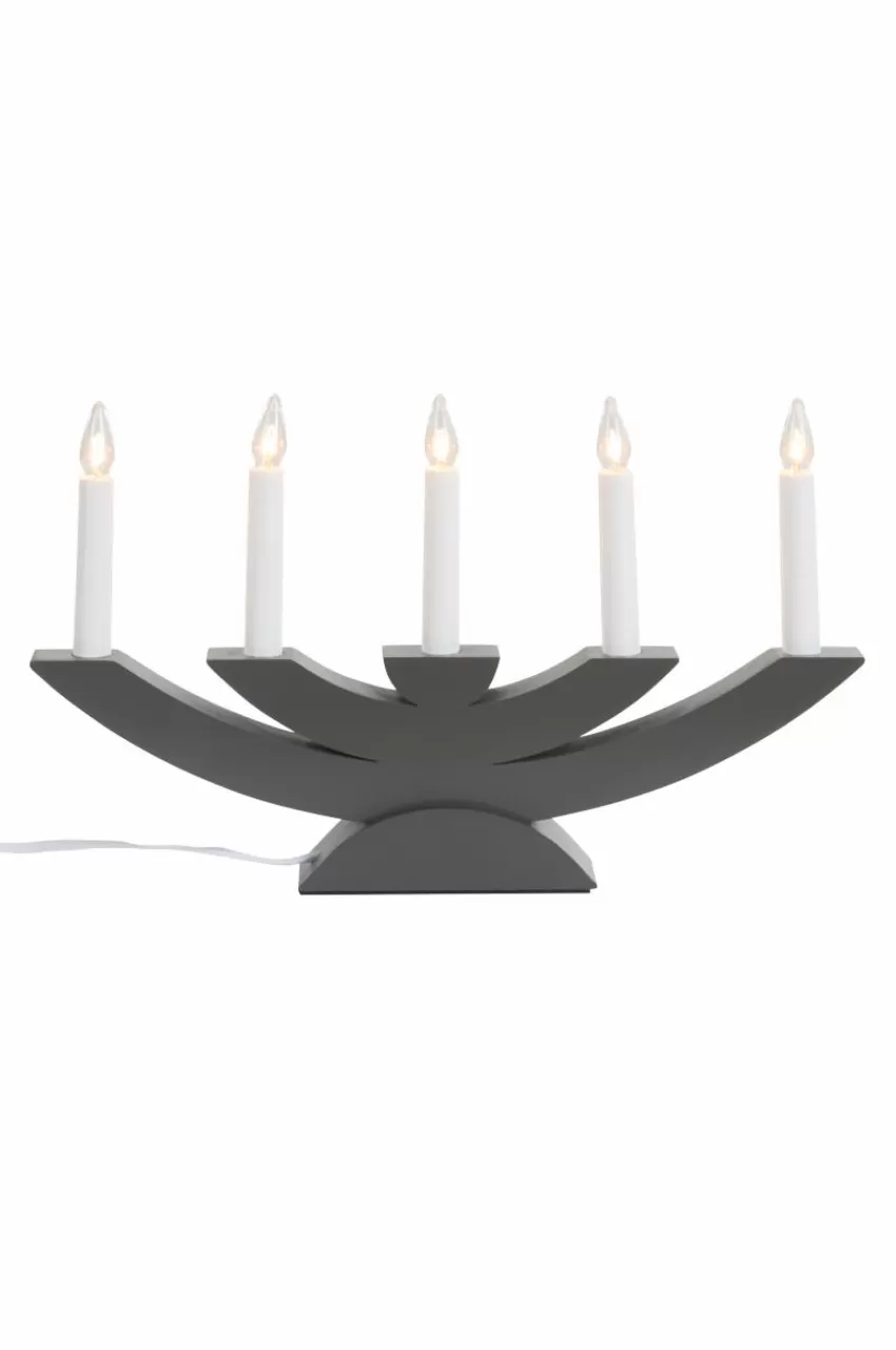 Julbelysning*Jotex Ljusstake Navida 24cm Grafitgrå