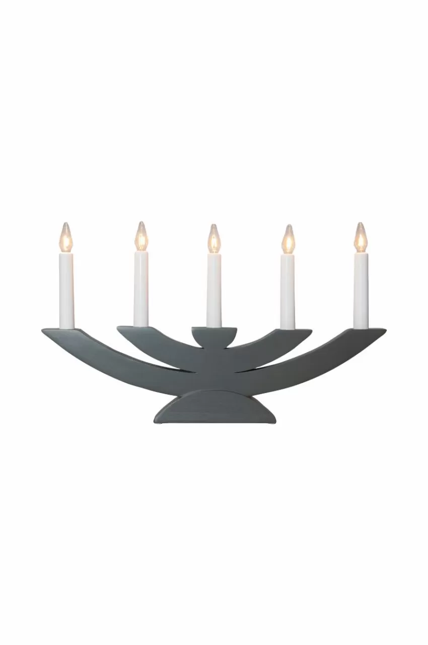 Julbelysning*Jotex Ljusstake Navida 24cm Grafitgrå
