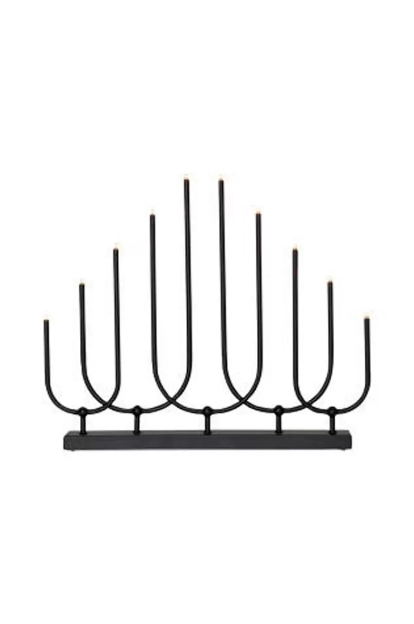 Julbelysning*Jotex Ljusstake Novum Höjd 39 Cm Svart