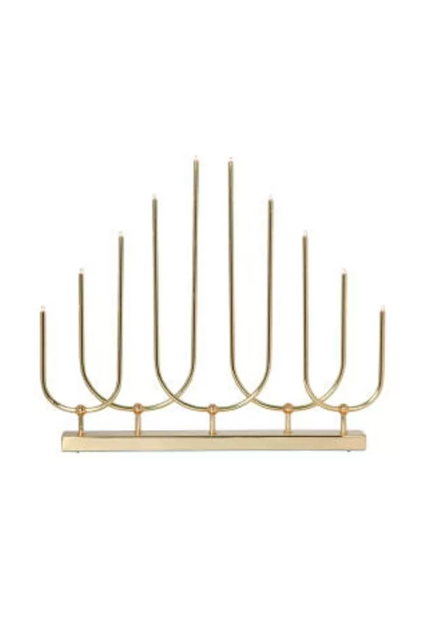 Julbelysning*Jotex Ljusstake Novum Höjd 39 Cm Mässing