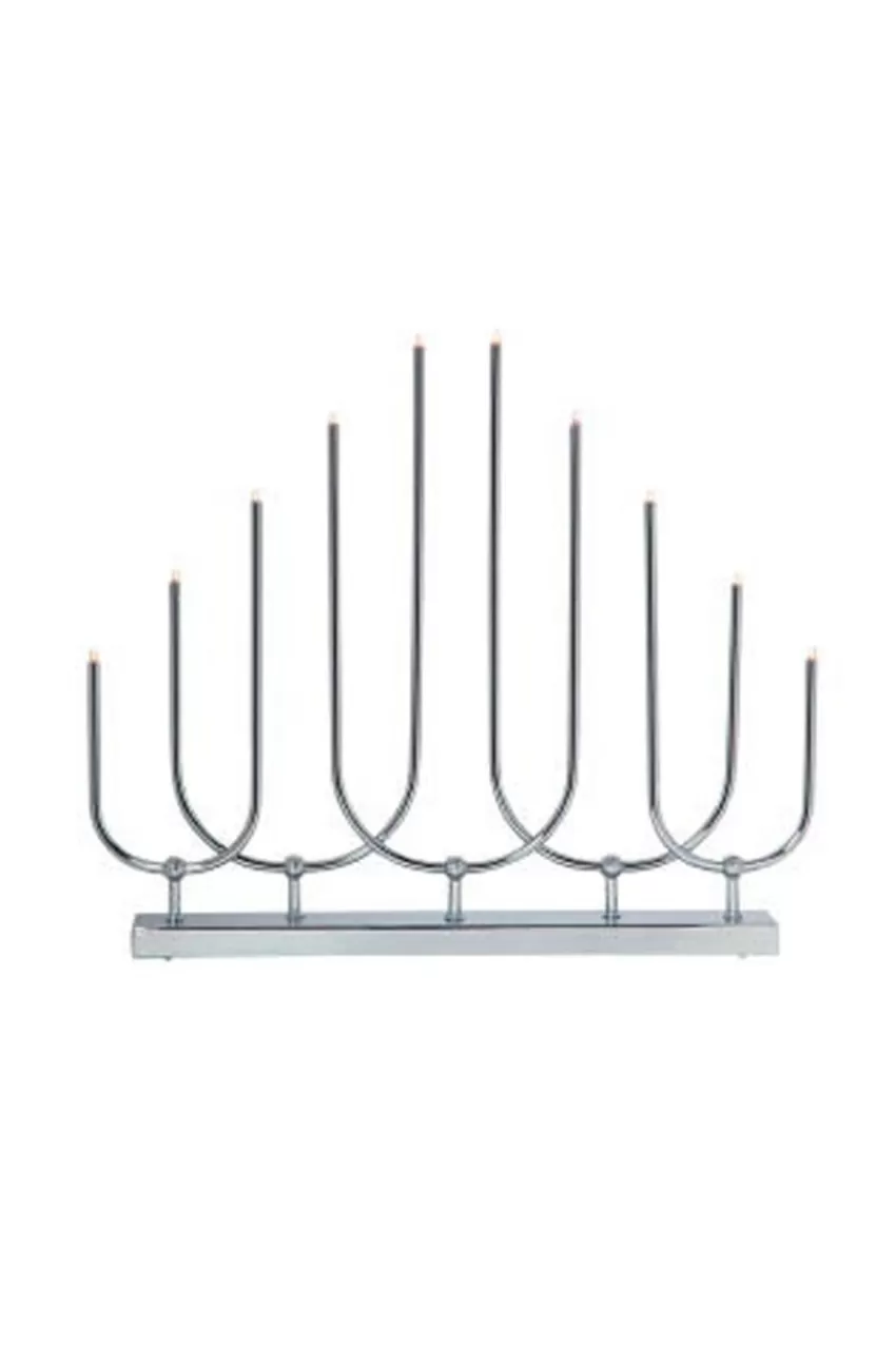 Julbelysning*Jotex Ljusstake Novum Höjd 39 Cm Krom