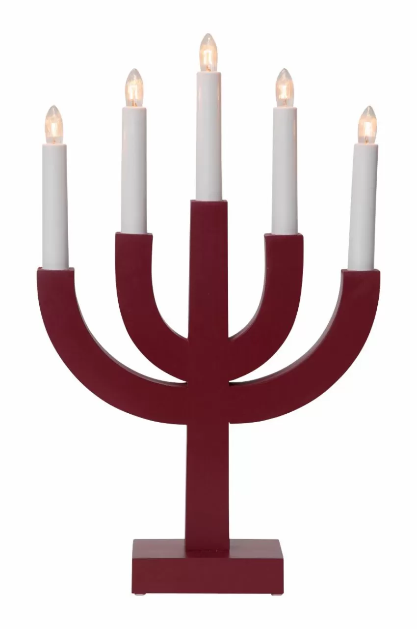 Julbelysning*Jotex Ljusstake Selma Röd