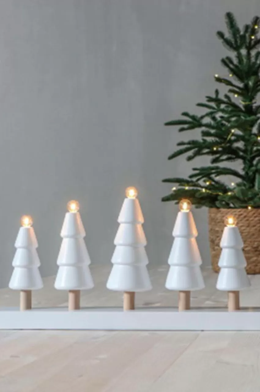 Julbelysning*Jotex Ljusstake SKOG White