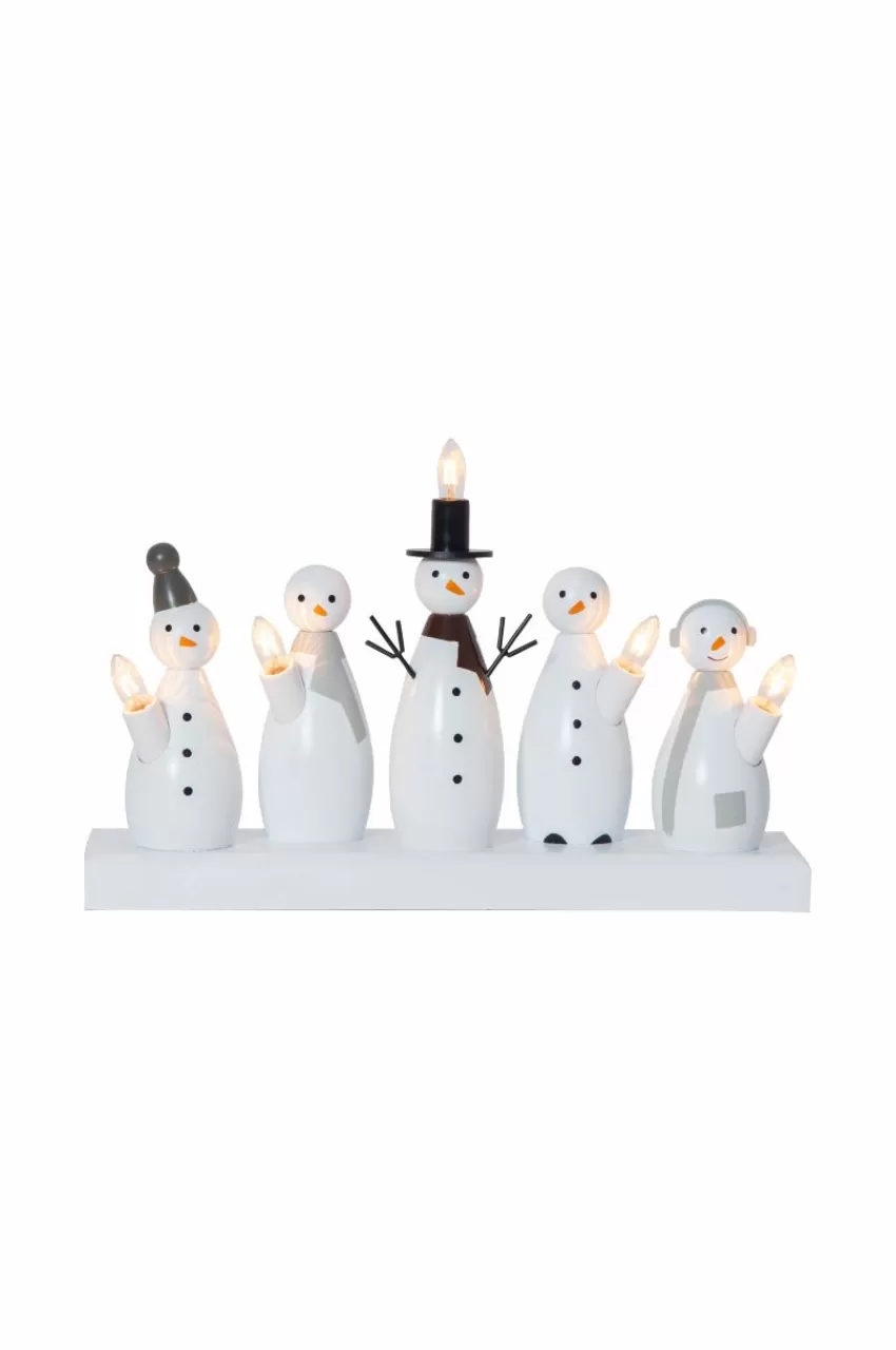 Julbelysning*Jotex Ljusstake Snowman 21cm Vit