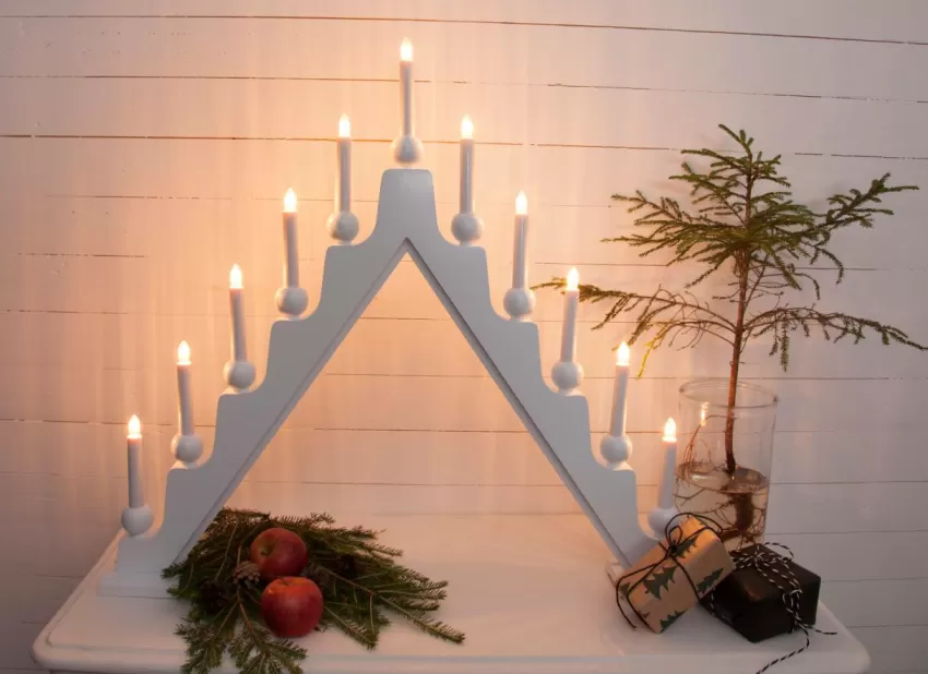 Julbelysning*Jotex Ljusstake Stellan Vit