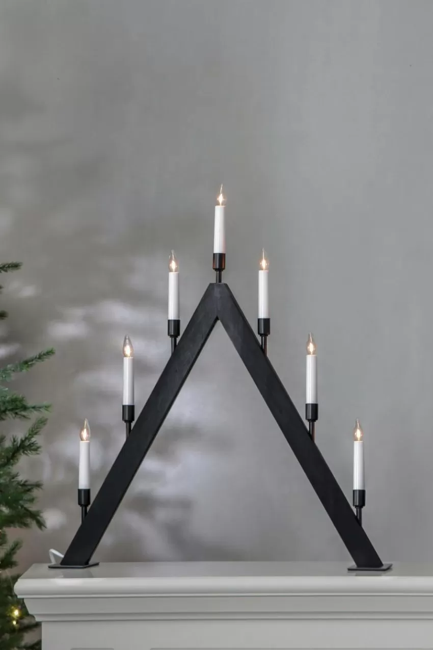 Julbelysning*Jotex Ljusstake Vind Höjd 63 Cm Black