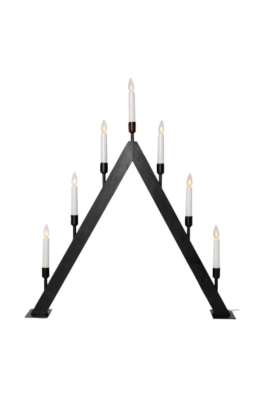 Julbelysning*Jotex Ljusstake Vind Höjd 63 Cm Black