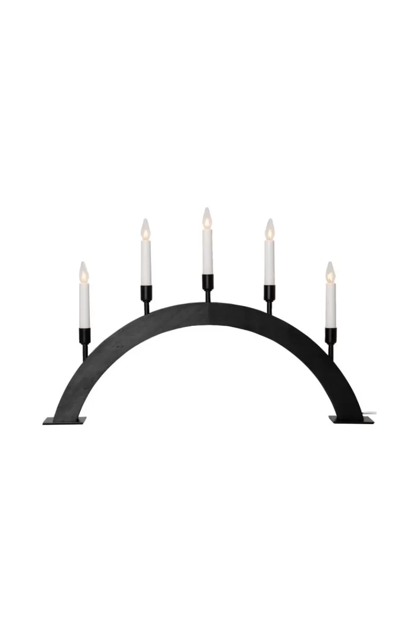 Julbelysning*Jotex Ljusstake Vind Höjd 38 Cm Black