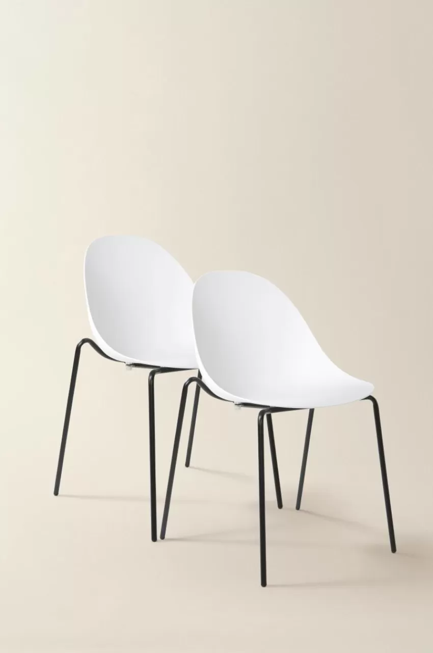 Stolar*Jotex LUNNARP Stol 2-pack Vit/svart