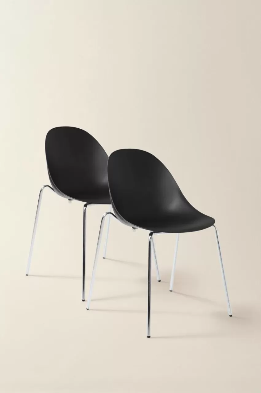 Stolar*Jotex LUNNARP Stol 2-pack Svart/krom