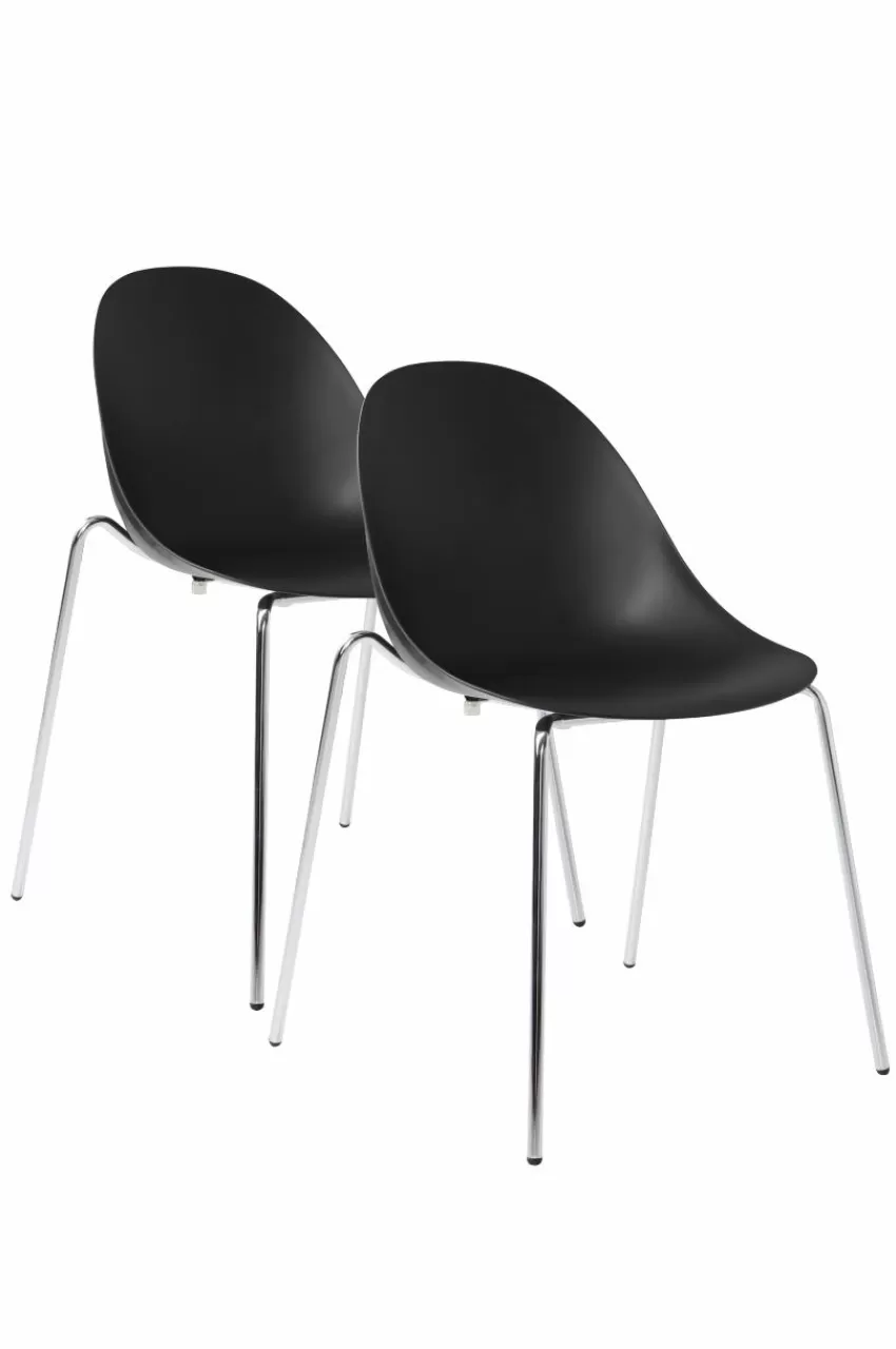 Stolar*Jotex LUNNARP Stol 2-pack Svart/krom