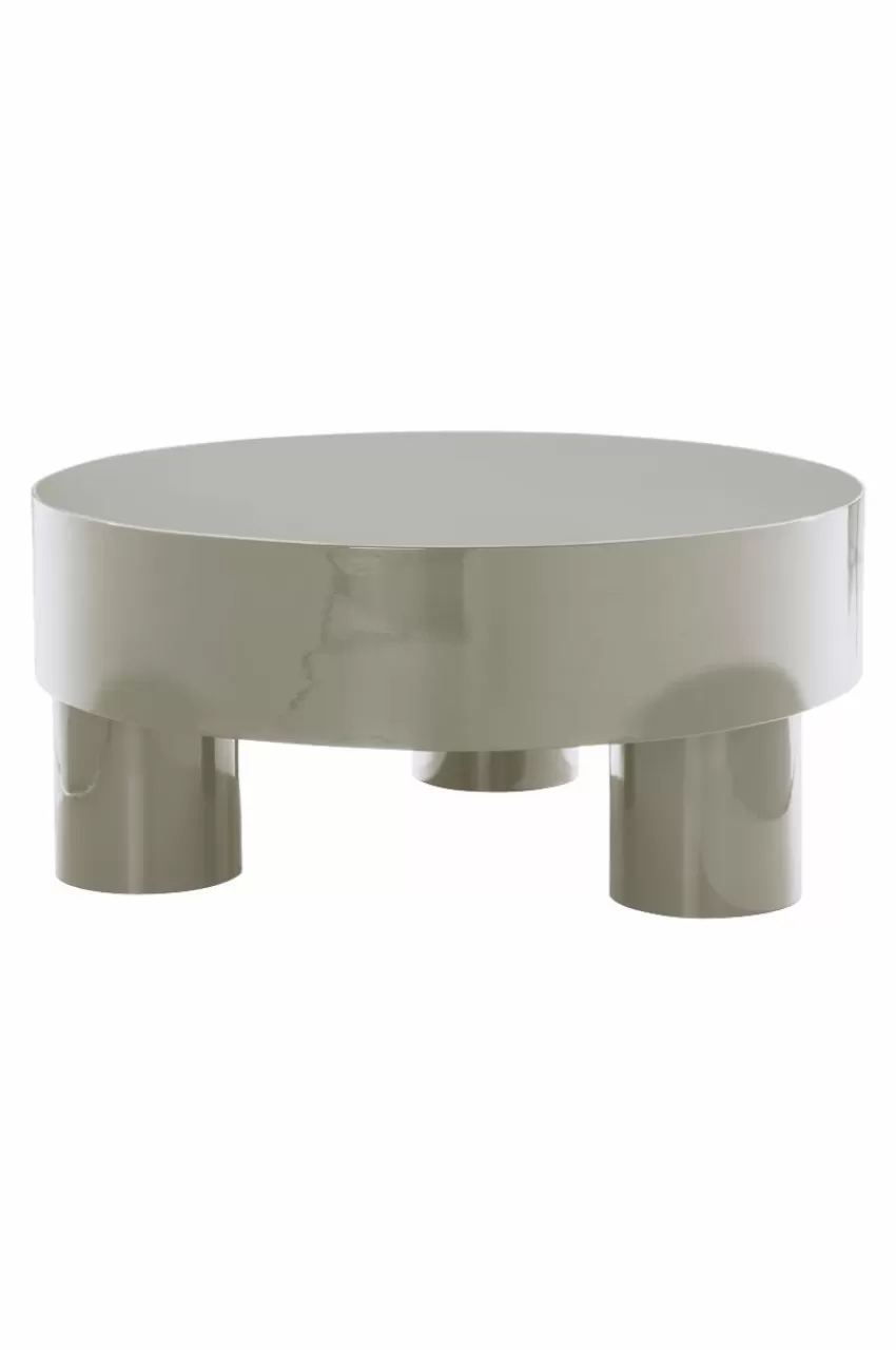 Bord*Jotex MALARO GLOSSY Runt Soffbord ø 90 Cm Grå