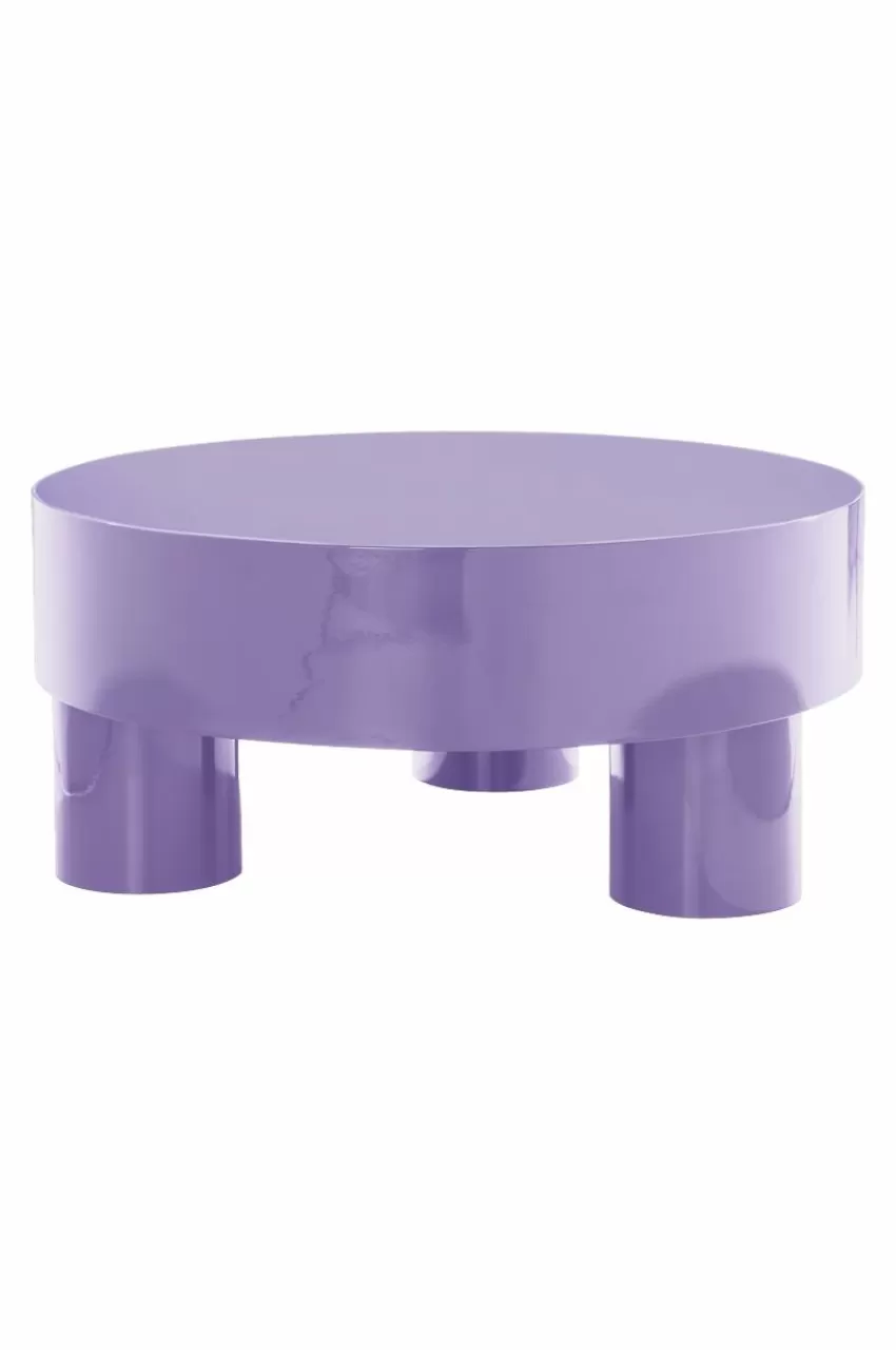 Bord*Jotex MALARO GLOSSY Runt Soffbord ø 90 Cm Lila