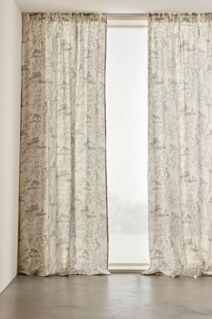 Barngardiner*Jotex MALOU Multifunktionsgardin 2-pack Ekologisk Beige