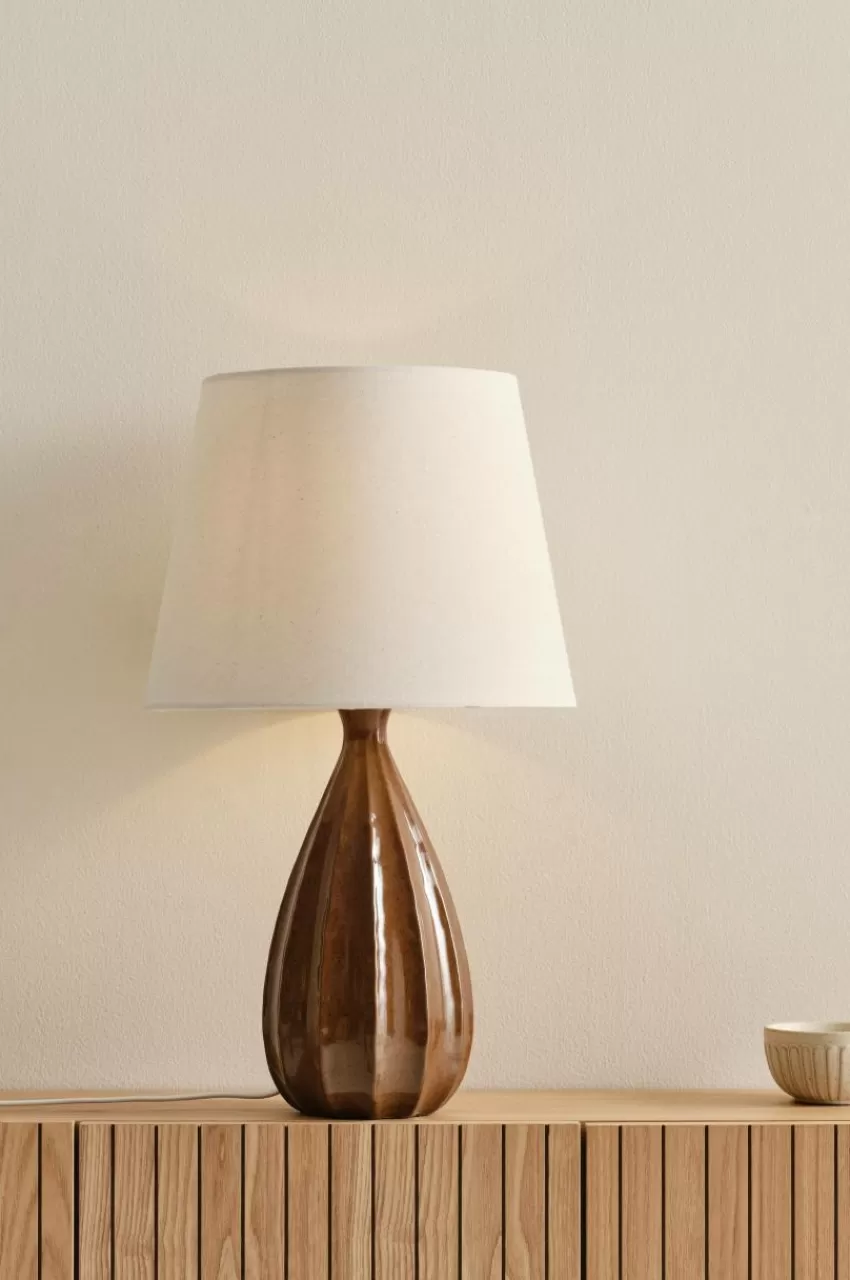 Bordslampor*Jotex MALVA Bordslampa Brun/vit