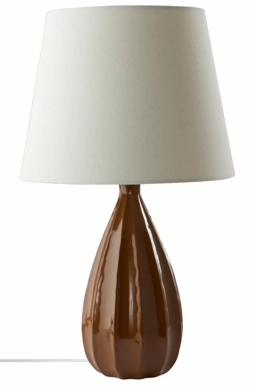 Bordslampor*Jotex MALVA Bordslampa Brun/vit
