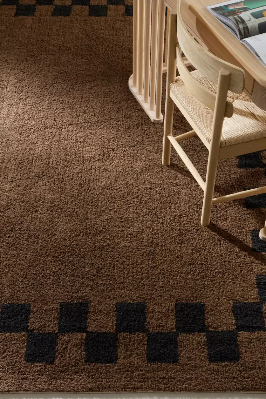 Bomulls- & Trasmattor*Jotex MAPLE Kvadratisk Luggmatta 250x250 Cm Brun/svart