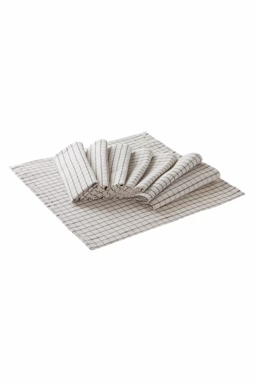 Servetter*Jotex MARGO Servett 8-pack Beige/svart