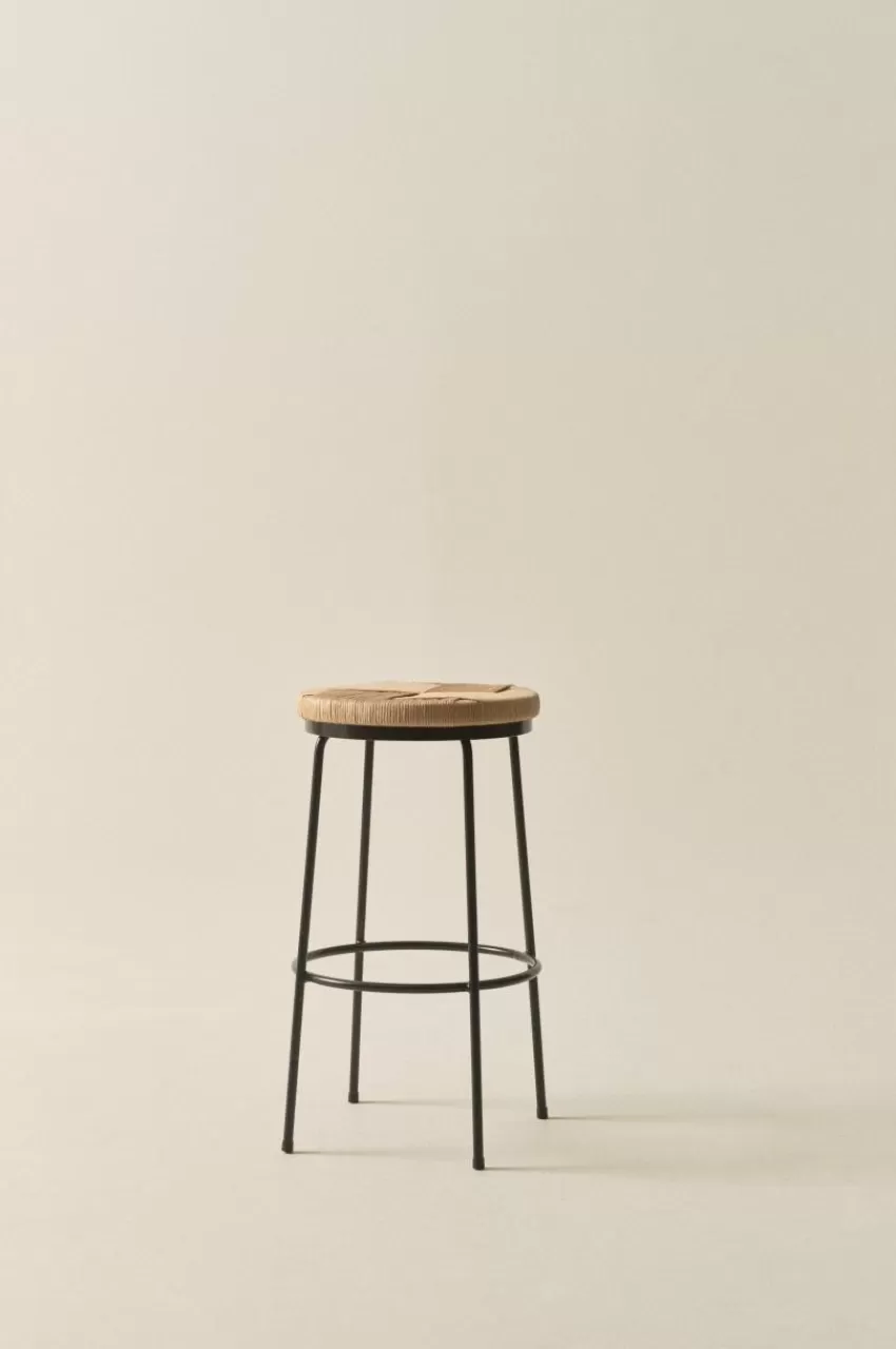 Stolar*Jotex MARINO Barpall - Höjd 65 Cm Svart/natur