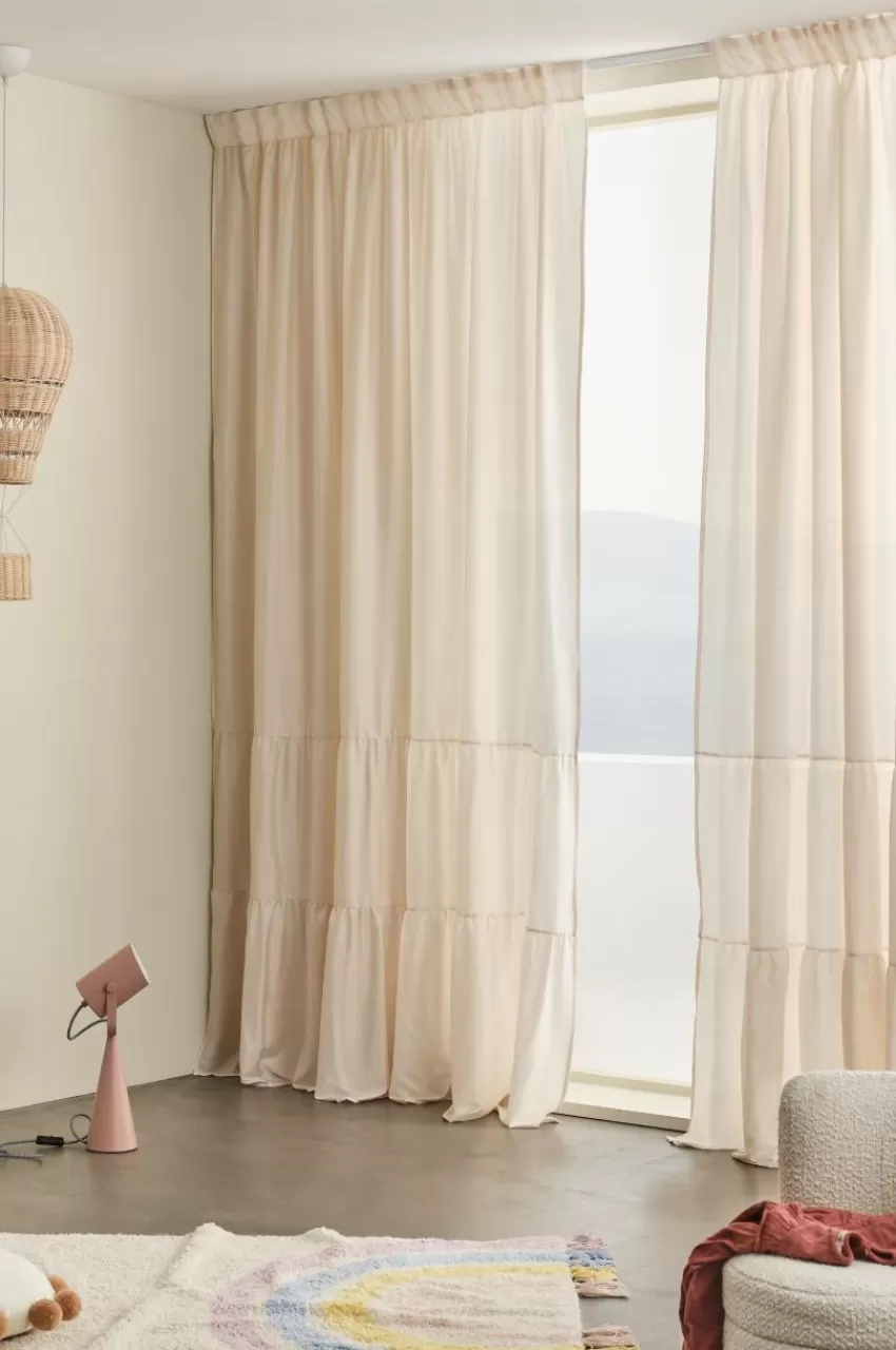 Barngardiner*Jotex MEAUX Multifunktionsgardin 2-pack Beige