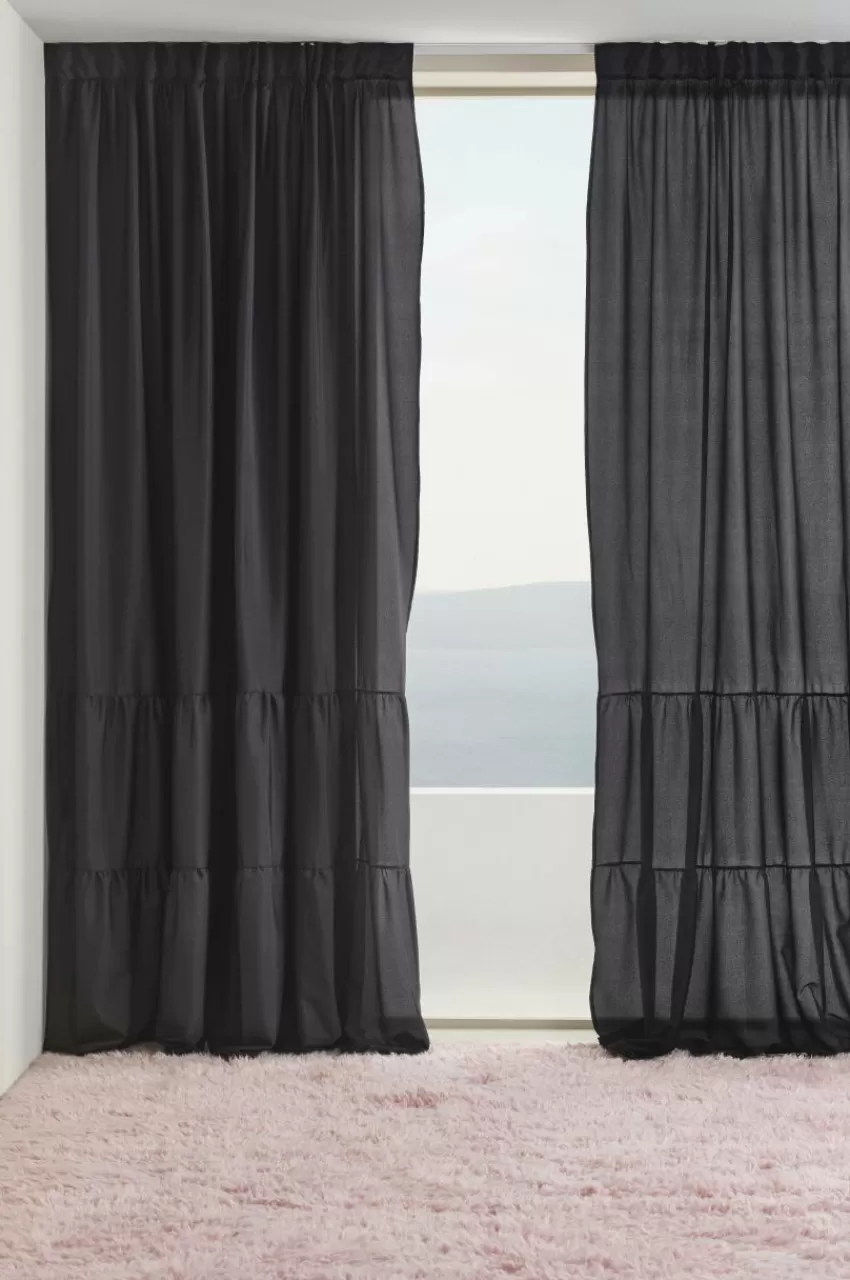 Barngardiner*Jotex MEAUX Multifunktionsgardin 2-pack Svart
