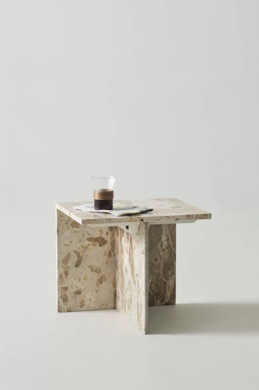 Bord*Jotex MELETO Sidobord 40x45 Cm Beige marmor