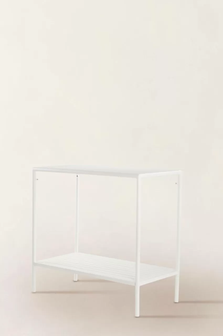 Utebord | Utemöbler*Jotex MENTON Avlastningsbord 50x100 Cm Vit