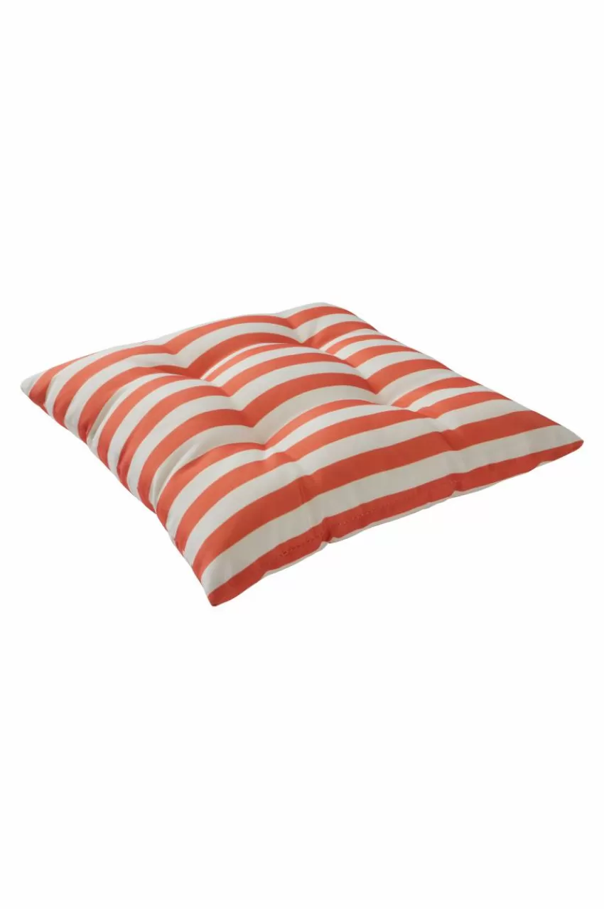 Stolsdynor & Sittkuddar | Utemöbler*Jotex MENTON Sittdyna Stol Orange/vit randig
