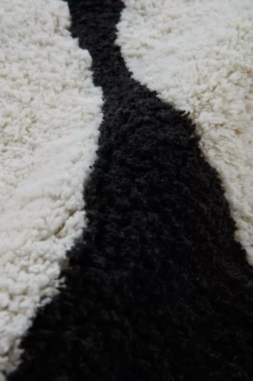 Bomulls- & Trasmattor*Jotex MILLI Bomullsmatta 170x240 Cm - Ekologisk Svart/Vit