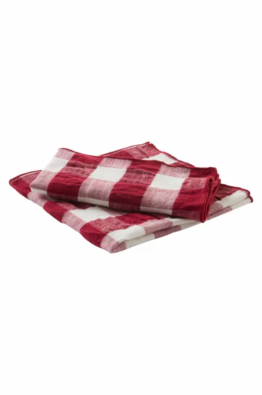 Servetter*Jotex MIMMI Servett 2-pack Röd/vit