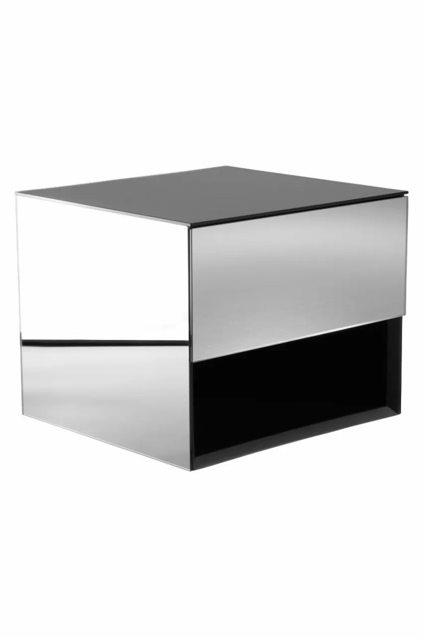Förvaring*Jotex MIRRE Sängbord Grå spegelglas