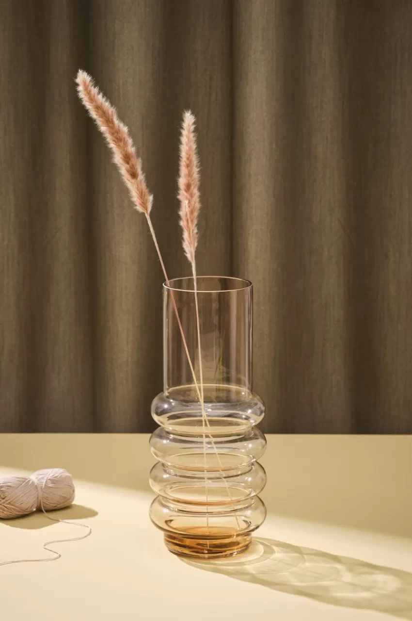 Vaser*Jotex MIST Glasvas - Höjd 36 Cm Amber