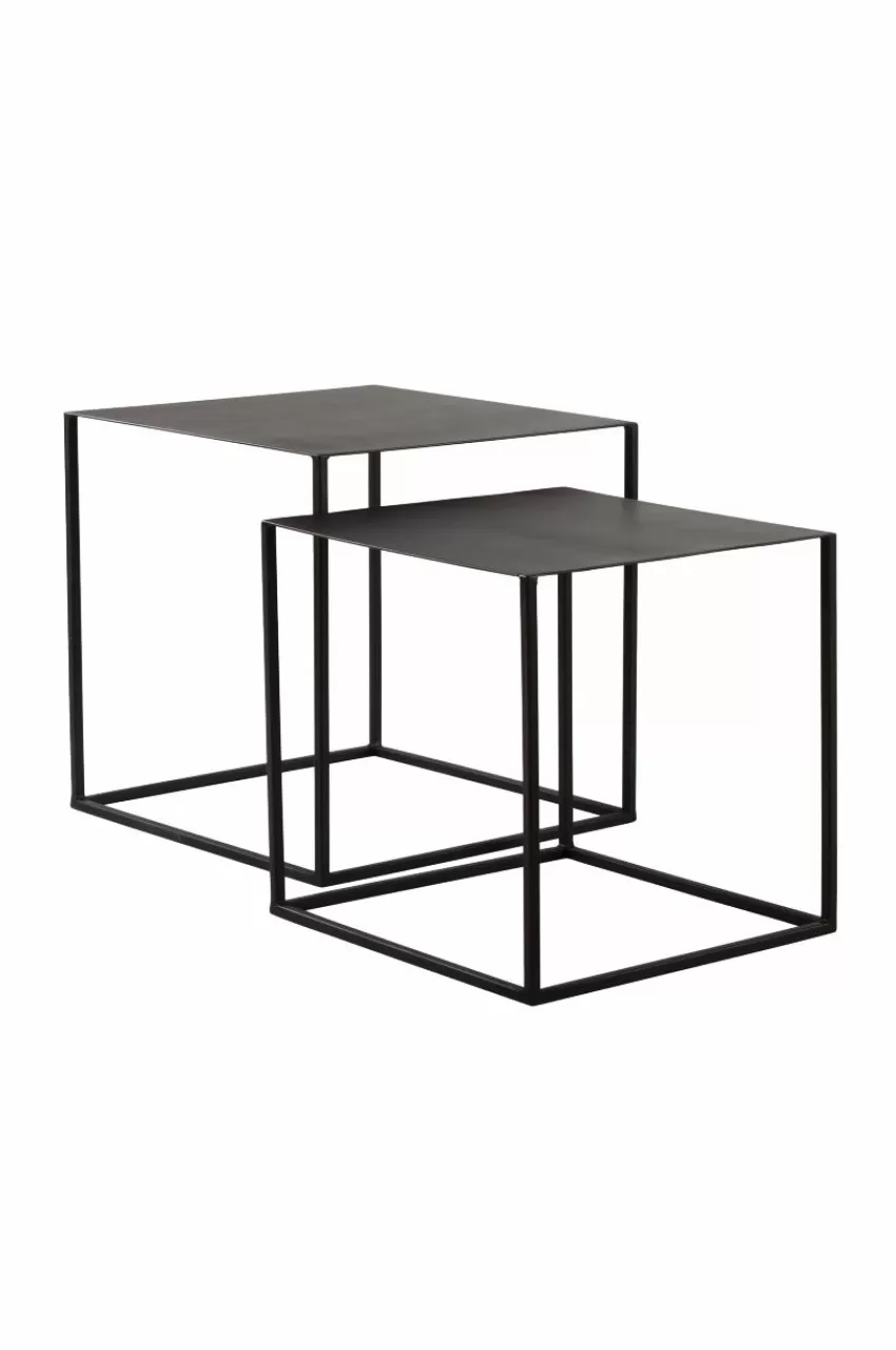 Bord*Jotex MOAPA Sidobord 2-pack 41x41 Cm, 46x46 Cm Svart