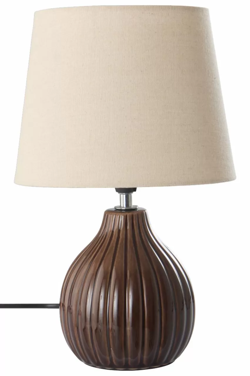 Bordslampor*Jotex MONA Bordslampa Brun/naturvit
