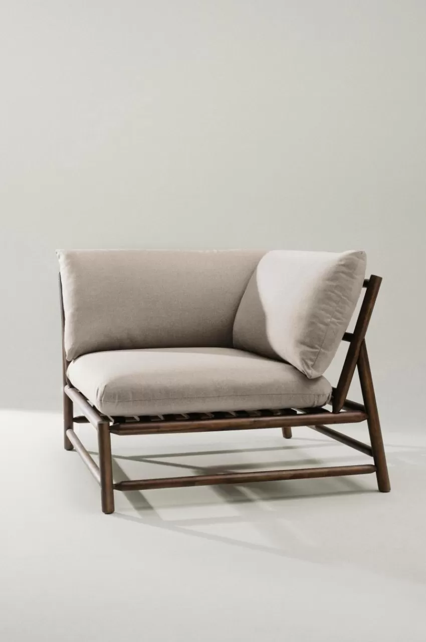 Utesoffor & Utebänkar | Utemöbler*Jotex MONTEGO Soffmodul Hörn Teak/gråbeige