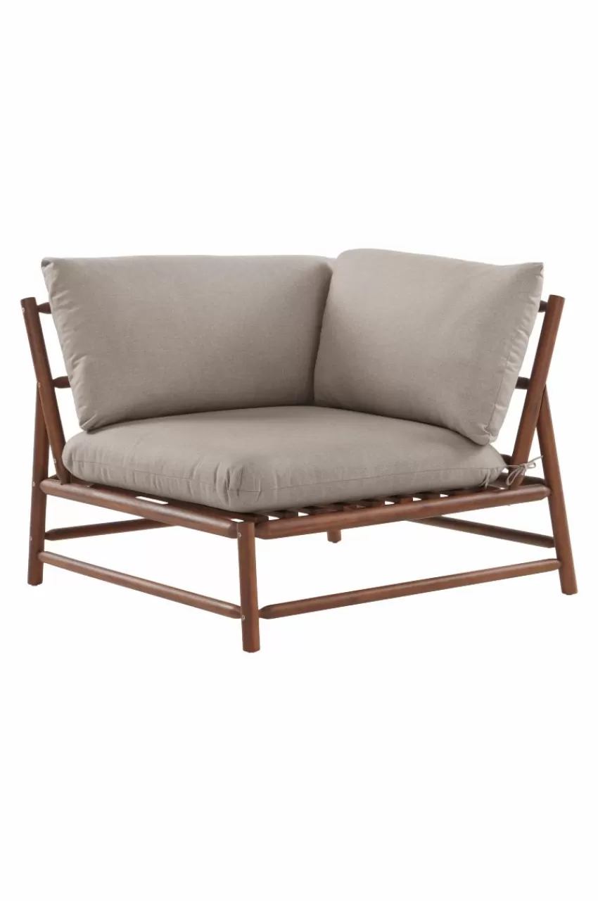 Utesoffor & Utebänkar | Utemöbler*Jotex MONTEGO Soffmodul Hörn Teak/gråbeige