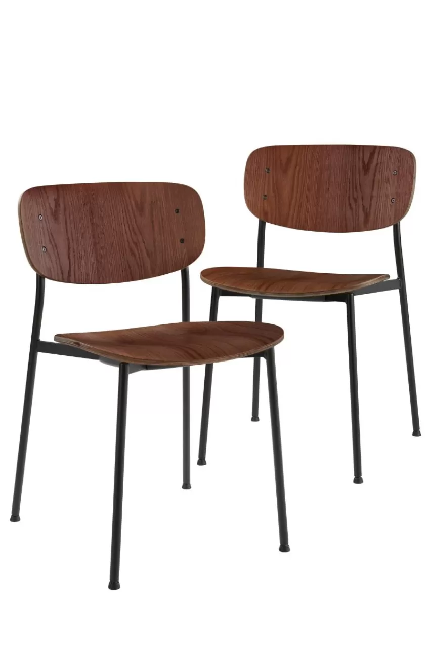 Stolar*Jotex MORRELL Stol 2-pack Valnöt