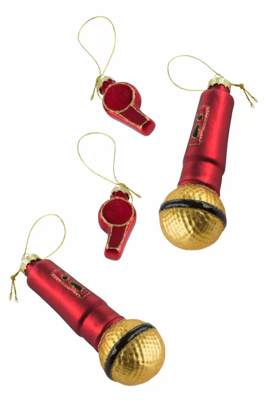 Juldekoration*Jotex MUSIC Juldekoration 4-pack Röd/guld/svart
