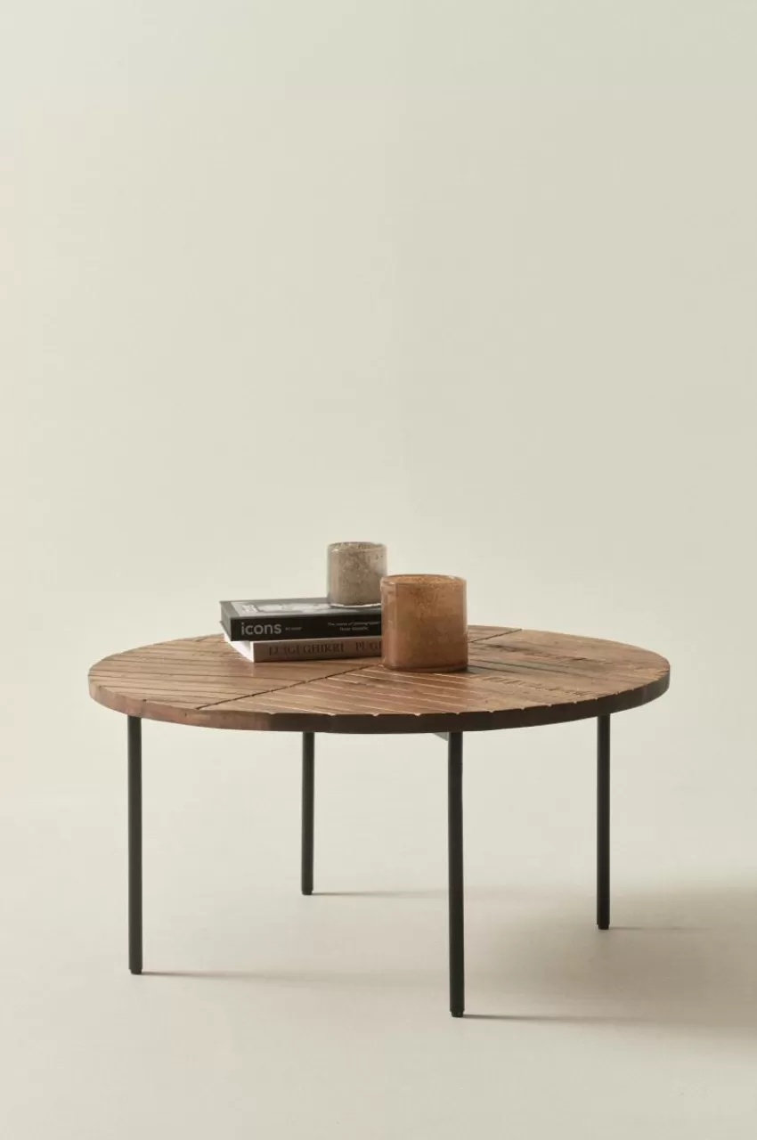 Bord*Jotex NEHRU Soffbord ø 80 Cm Svart/trä