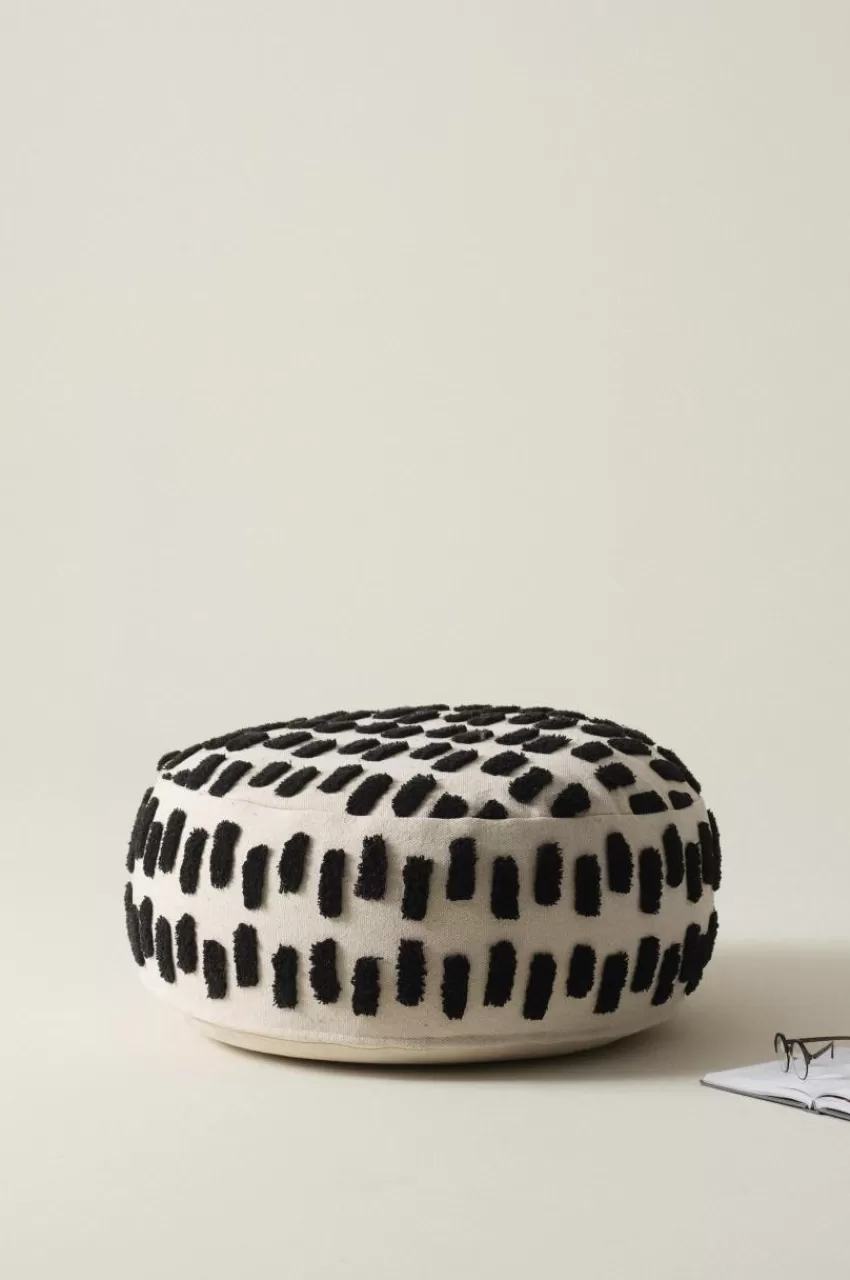 Sittpuffar*Jotex NELLORE Sittpuff ø 80 Cm Natur/Svart